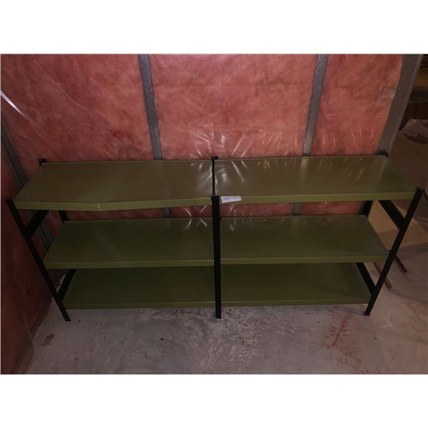 Green Metal Shelving Unit