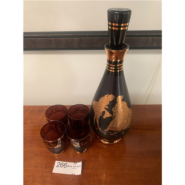 Ornate Glass Decanter Set