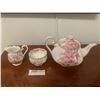 Image 1 : Royal Albert "Blossom Time" Teapot, Sugar Bowl, and Creamer