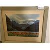 Image 2 : Framed Print of Lake Louise (Artist Illegible) and Framed Watercolor by N. Armstrong