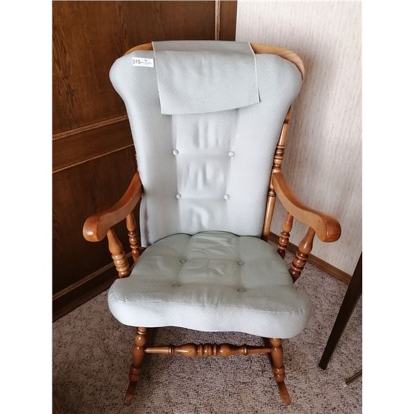 Wooden Rocking Chair w/ Cushions