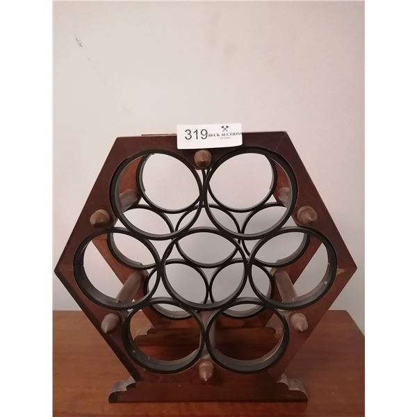Wooden Hexagonal Wine Rack
