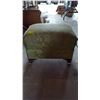 Image 2 : UPHOLSTERED GREEN FOOTSTOOL