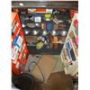 Image 1 : LG. LOT OF ASST. ELECTRICAL CONTENTS IN CABINET: SPARKPLUGS, LIGHTS, SCREWS, ETC.