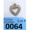 Image 1 : 10 KT Gold and 1 CTW Diamond Heart Pendant