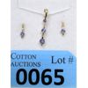 Image 1 : 14 KT Gold Tourmaline & Diamond Set