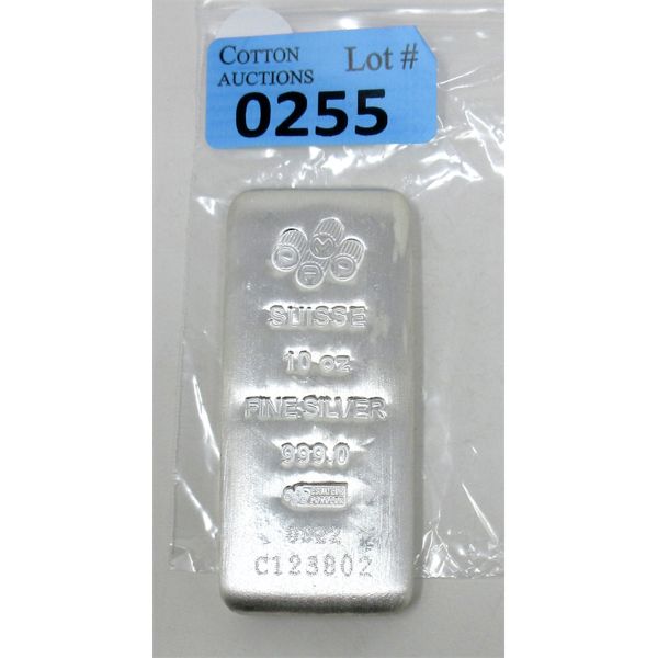 10 Oz .999 Silver PAMP Suisse Bar