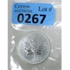 Image 1 : 1 Oz .9999 Silver 2011 Canada Maple Leaf Coin 