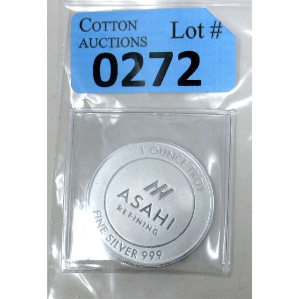 1 Oz .999 Silver Asahi Refining Round 
