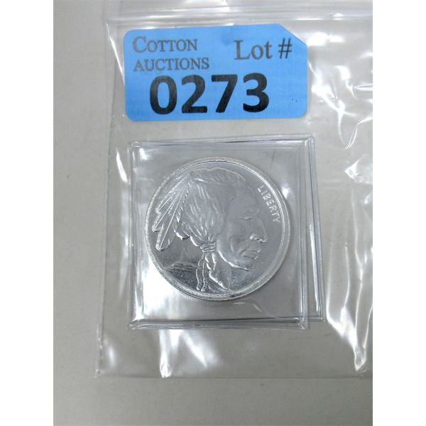 1 Oz .999 Silver Indigenous/Buffalo 2-Sided Round 