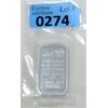 Image 1 : 1 Oz .999 Silver Johnson Matthey Serial Numbered Bar 