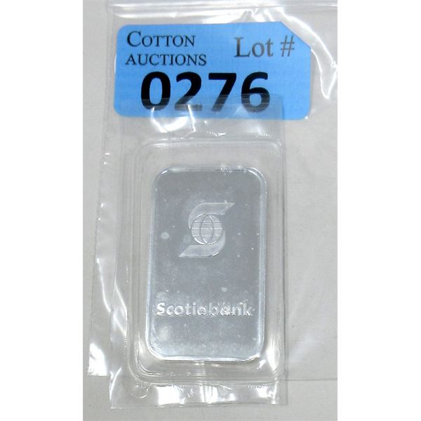 1 Oz .999 Silver Scotiabank Investor Bar 