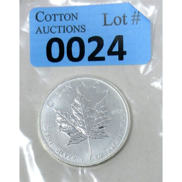 1 Oz .9999 Silver 2011 Canada Maple Leaf Coin 