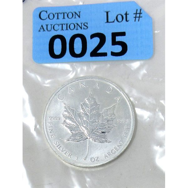 1 Oz .9999 Silver 2011 Canada Maple Leaf Coin 