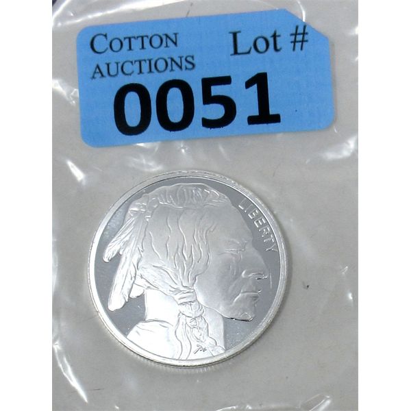 1 Oz .999 Silver Liberty 2-Sided Art Round 