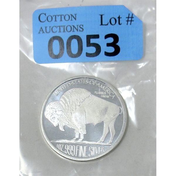 1 Oz .999 Silver Liberty 2-Sided Art Round 