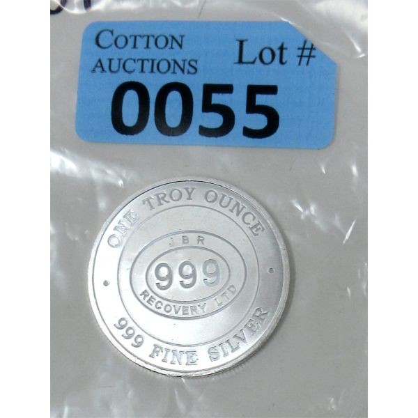1 Oz .999 Silver JBR Ethically Sourced Round 