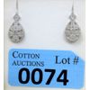 Image 1 : New .925 Sterling Silver Diamond Filagree Earrings