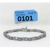 Image 1 : Amethyst & Diamond Tennis Bracelet 