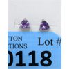 Image 1 : New Amethyst Sterling Silver Earrings