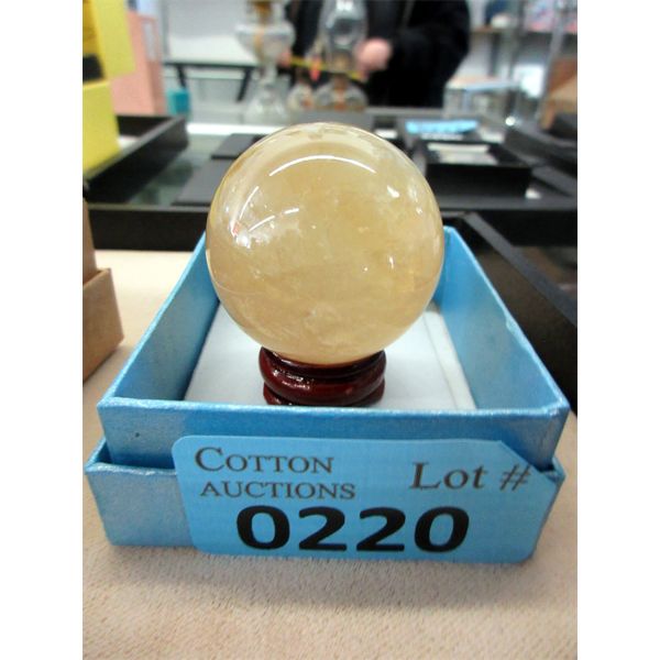 475 Carat Citrine Healing Orb - 40 mm diameter