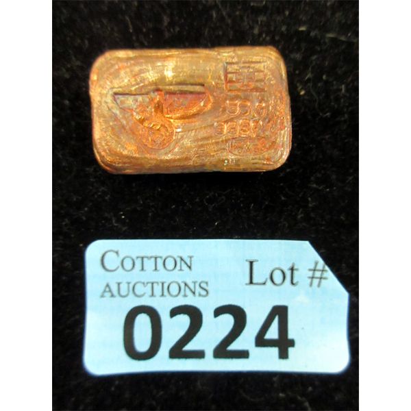 .999 Fine Copper 2019 Nazi Eagle & Swastika Stamped Bar