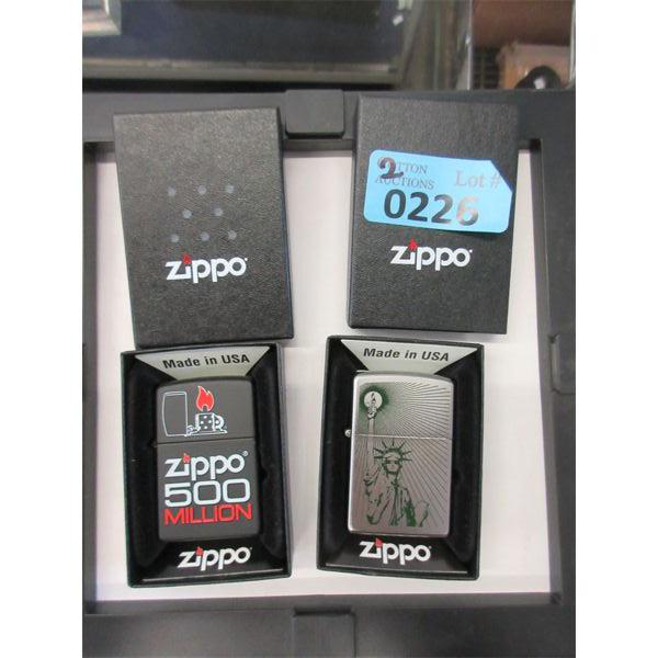 2 New in Box Genuine Zippo Lighters 