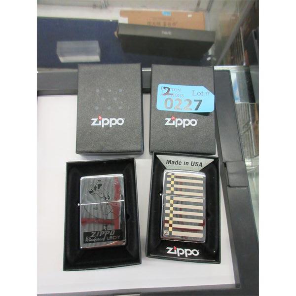 2 New in Box Genuine Zippo Lighters 