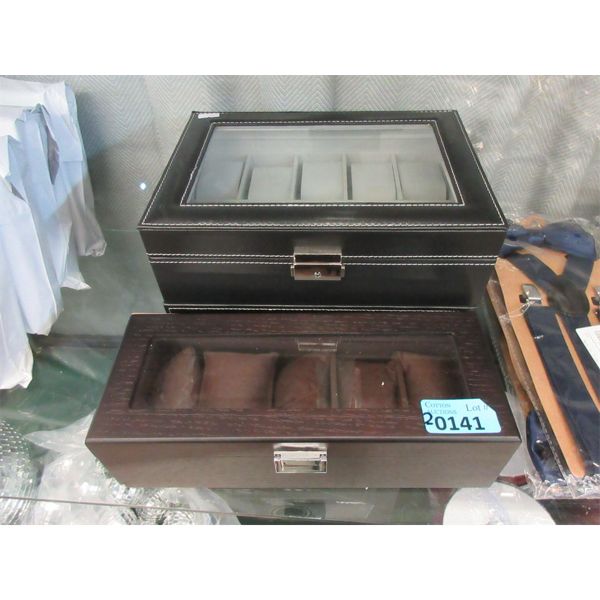 One 20 Slot & One 5 Slot Watch Display Box