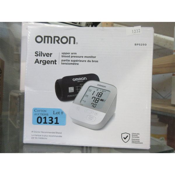 New Omron Silver Digital Blood Pressure Monitor