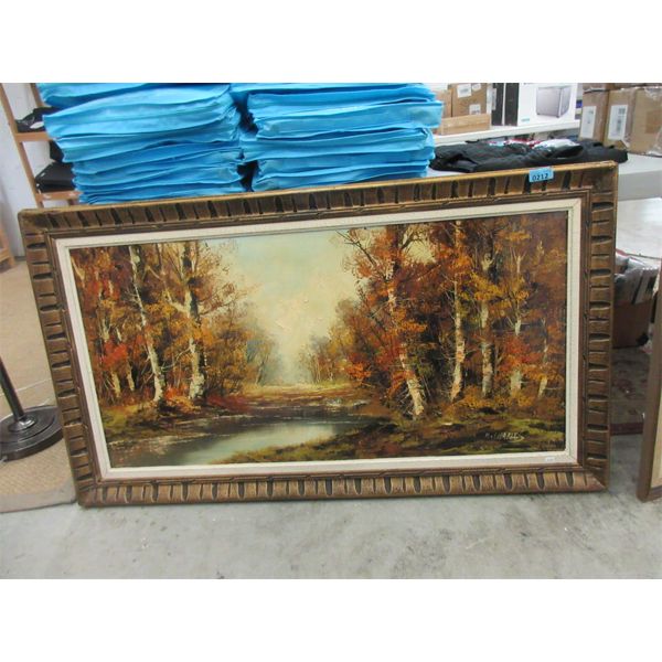 Large Framed Giclée Autumn Landscape Painting