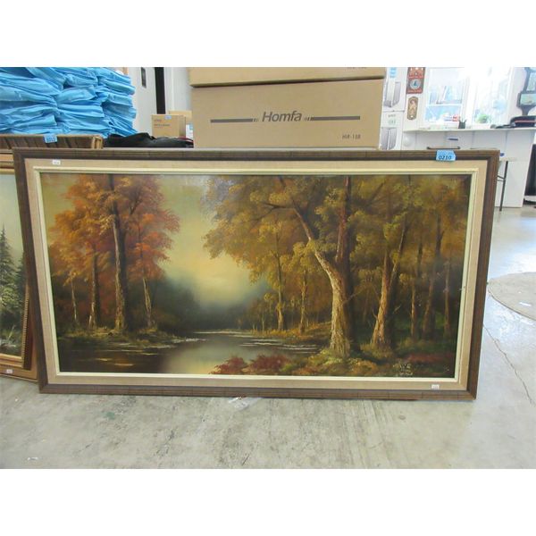 Large Framed Giclée Autumn Landscape Painting