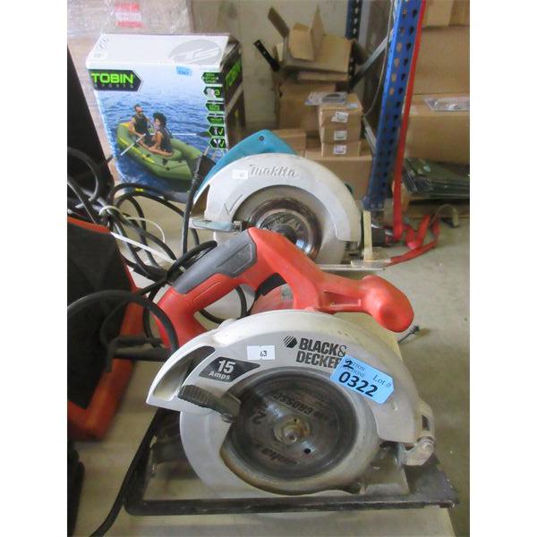 1 Black & Decker and 1 Makita Electric Circular Saw