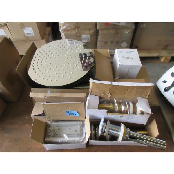 10 Piece Lot of Shower Head, Plumbing & More