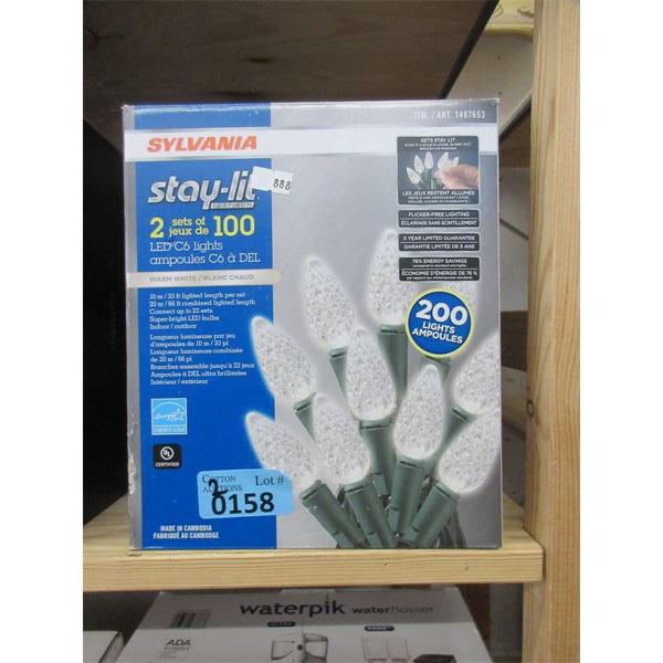 2 Sets of Sylvania Stay-lit LED C9 Light Strings