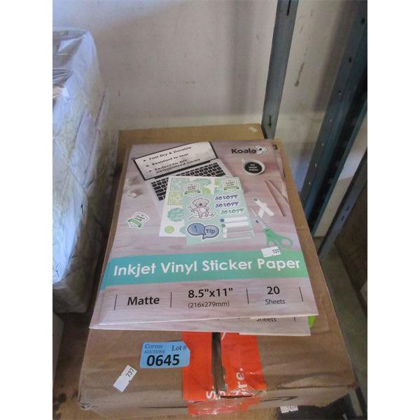 Case of Inkjet Matte Vinyl Sticker Paper 