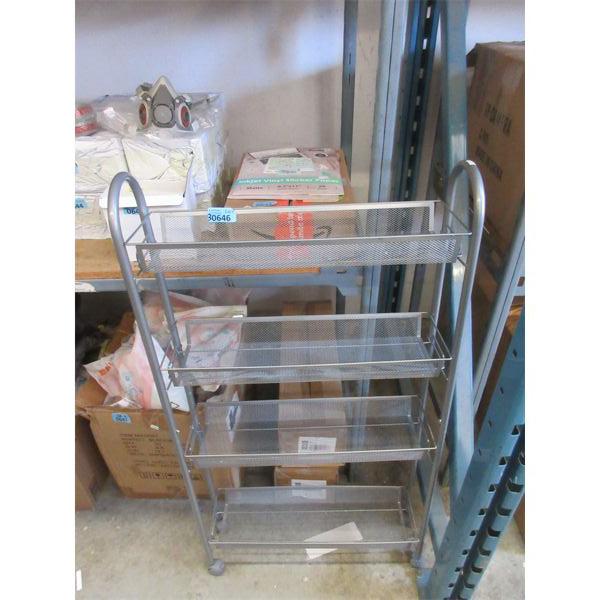 3 New Slim 4 Tier Metal Rolling Racks