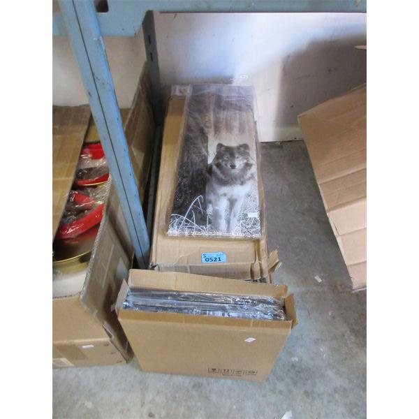 5 Boxes of Assorted Canvas Wall Art