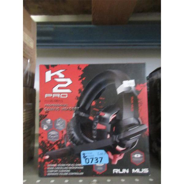 2 Run Mus K2 Pro Gaming Headsets - Red
