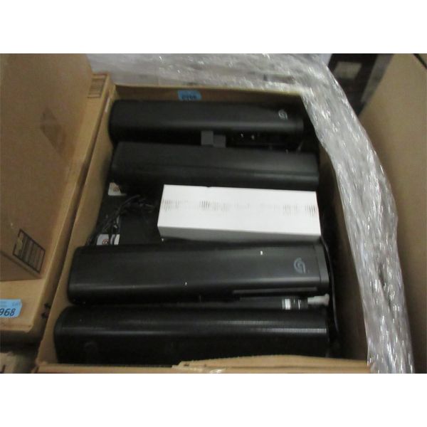 Large Box of Bomaker Soundbars & Subwoofers