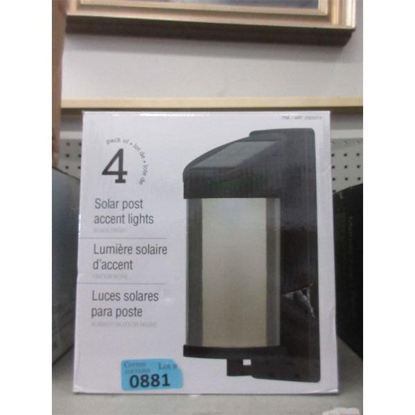 Set of 4 Solar Post Accent Lights 