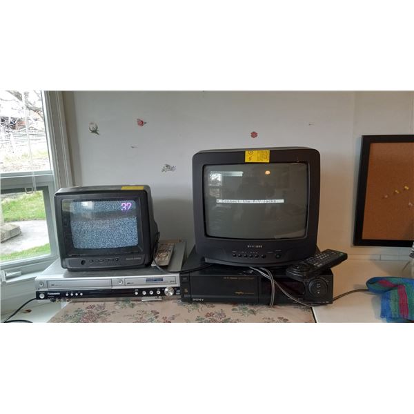 2 SM. TVs W/VCRs