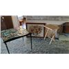 Image 2 : FOLDING TV TABLE, CARD TABLE & PICTURE