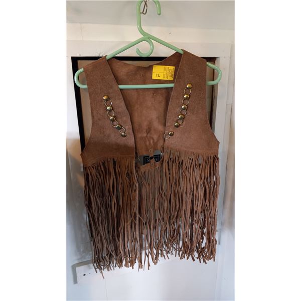 LEATHER FRINGE VEST