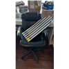 Image 1 : BLACK OFFICE CHAIR & SM. COUNTER TOP IRONING BOARD