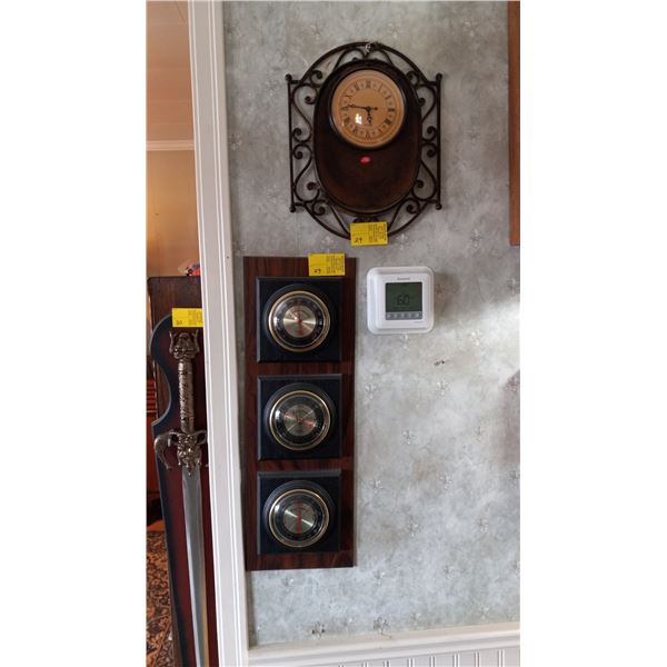 ELECTRIC CLOCK & A BAROMETER