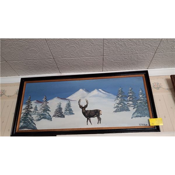 ORIGINAL PAINTING BY R. WILLETT OF  THE MULE DEER 