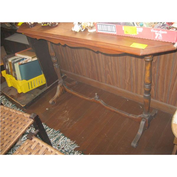 STRETCHER BASED ANTIQUE HALL TABLE