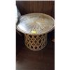 Image 1 : ROUND WICKER GLASS TOP TABLE