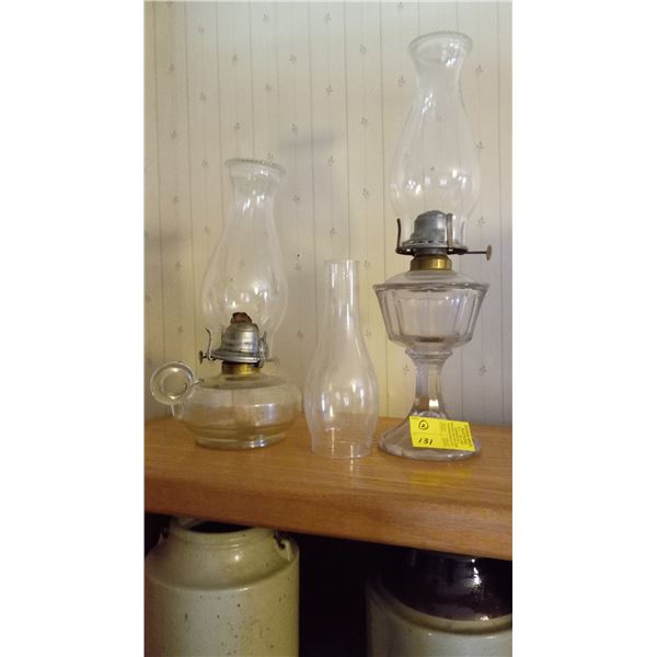 2 COAL OIL LAMPS